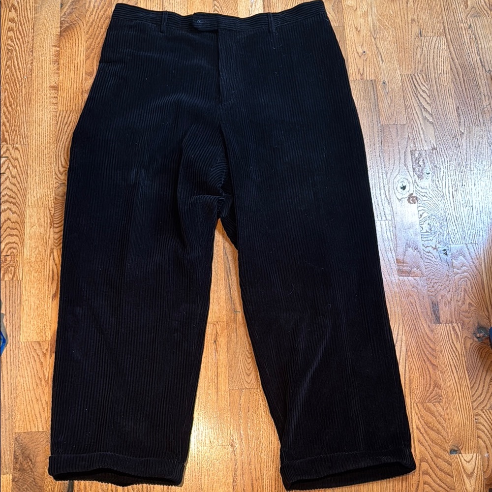J Peterman black corduroy pants size 46 (no size tag)